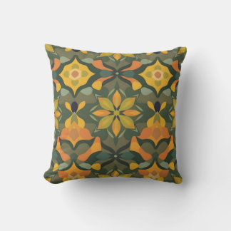 Vibrant Geometric Pillow - Colorful Organic Decor