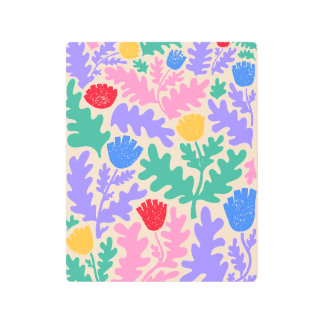 Vibrant Geometric Shapes Pattern  Metal Print