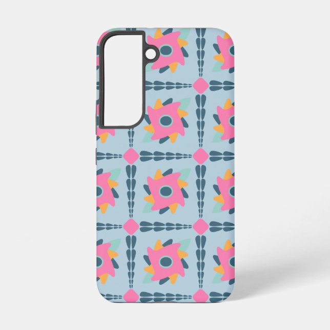 Vibrant Geometric Tile Design Samsung Galaxy Case (Back)