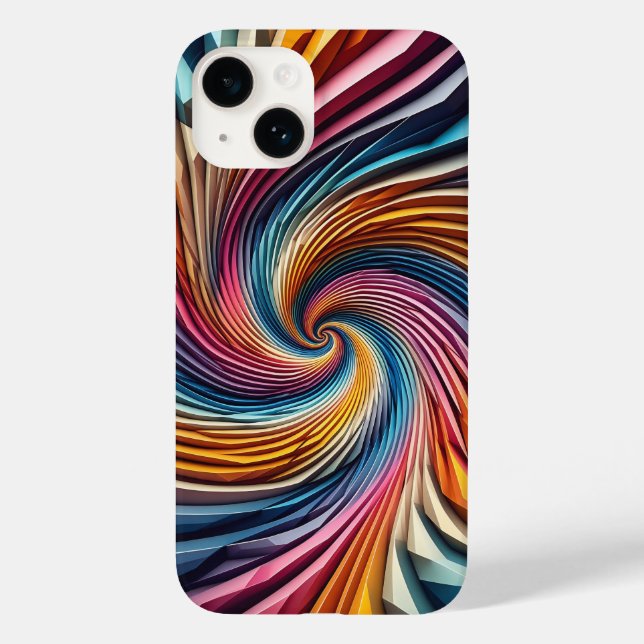 Vibrant Geometric Vortex Phone Case - Colorful  (Back)
