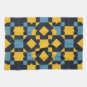🎨✨ Vibrant Geometry Color Burst Abstract Kitchen  Towel