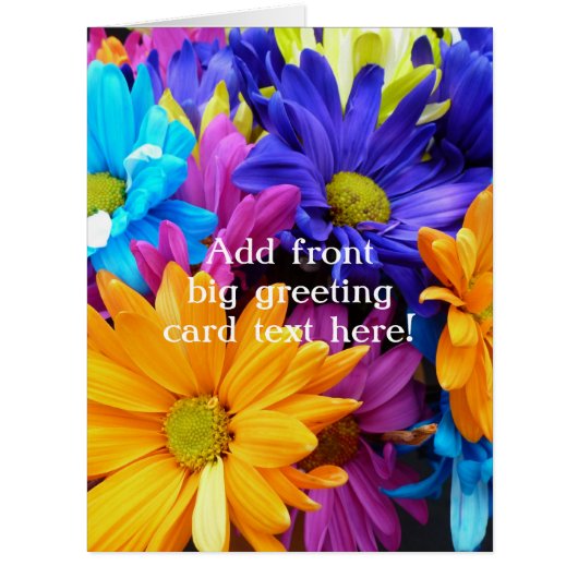 Vibrant Gerbera Daisy Bouquet Cards (Front)