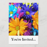 Vibrant Gerbera Daisy Bouquet Invitation