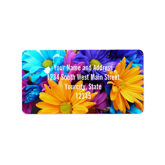 Vibrant Gerbera Daisy Bouquet Label (Front)