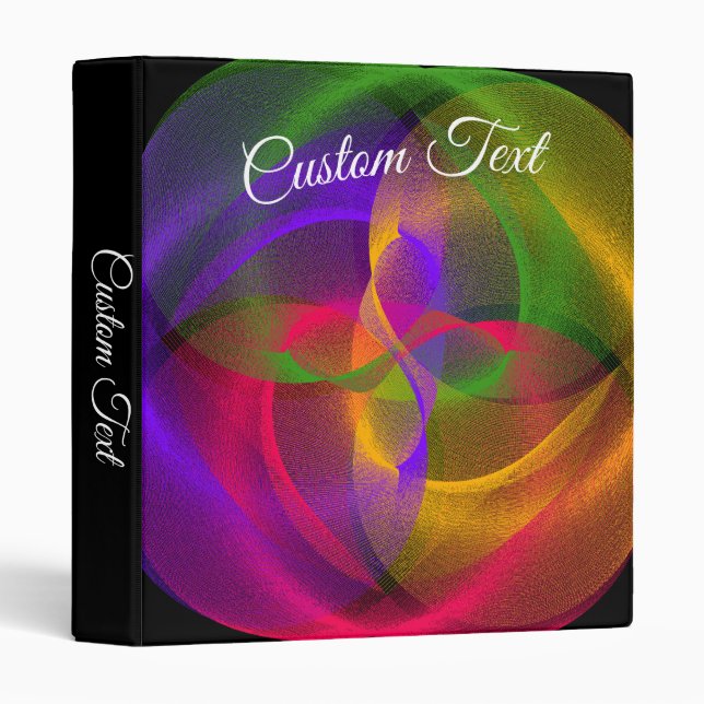 Vibrant Glossy finish Geometric Binder (Front/Spine)