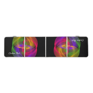 Vibrant-Glossy Finish Geometric Ping Pong Table