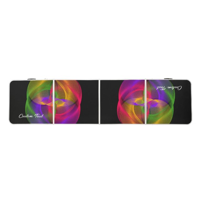 Vibrant-Glossy Finish Geometric Ping Pong Table (Top)