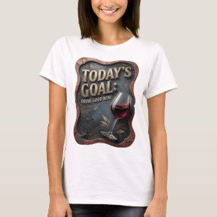 Vibrant Gold TODAY'S GOAL DRINK GOOD WINE v2 T-Shirt