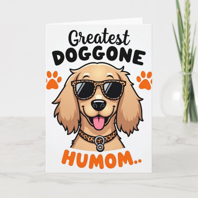 Vibrant Golden Dog Card (Front)