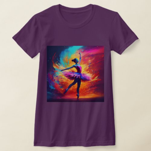 Vibrant Grace Colourful Art of a Bold Adult Baller T_Shirt