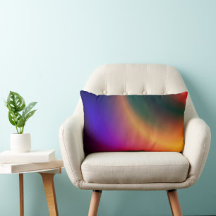 Vibrant Gradient - Abstract Colorful Modern Design Lumbar Pillow