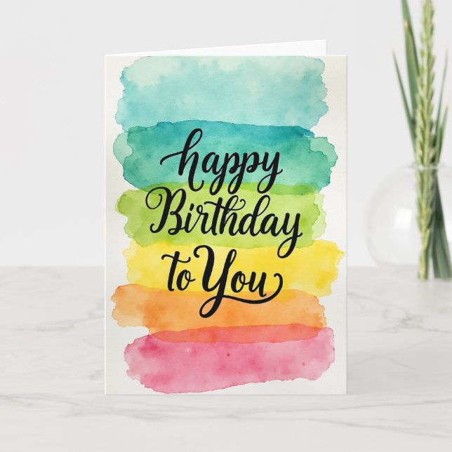 Vibrant Gradient Birthday Card (Front)