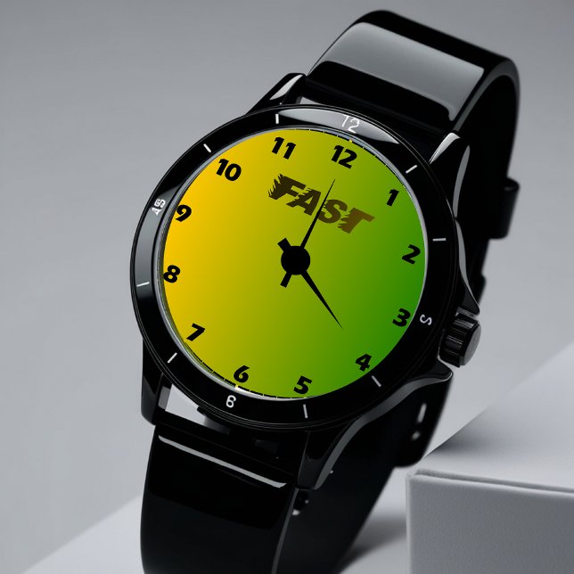 Vibrant Gradient Green & Yellow Modern Wristwatch (Creator Uploaded)