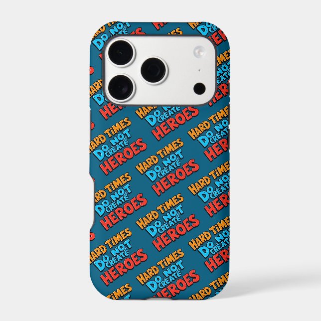 Vibrant Gradient Typographical Create Heroes  Iphone Case (Back)