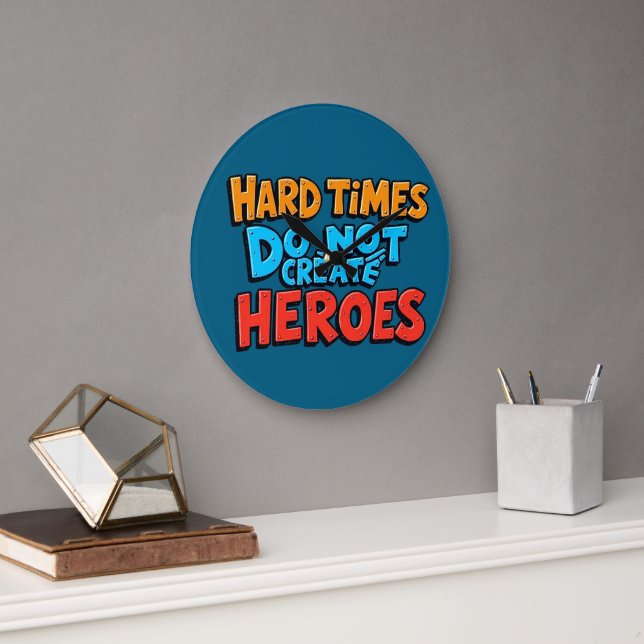 Vibrant Gradient Typographical Create Heroes  Large Clock (Office)