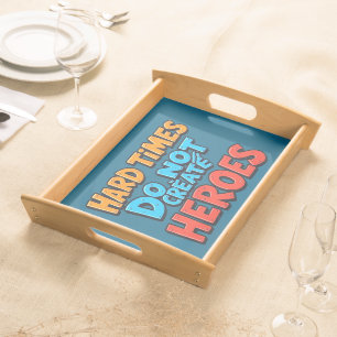 Vibrant Gradient Typographical Create Heroes Serving Tray