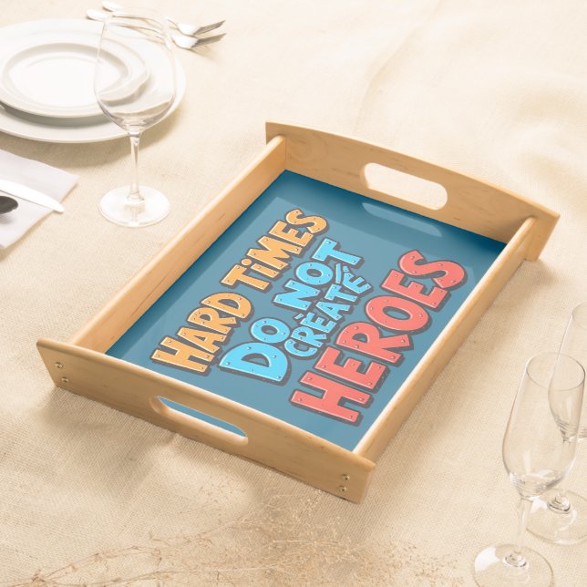 Vibrant Gradient Typographical Create Heroes  Serving Tray (Front)