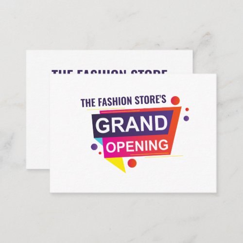 Vibrant Grand Opening Ceremony Card