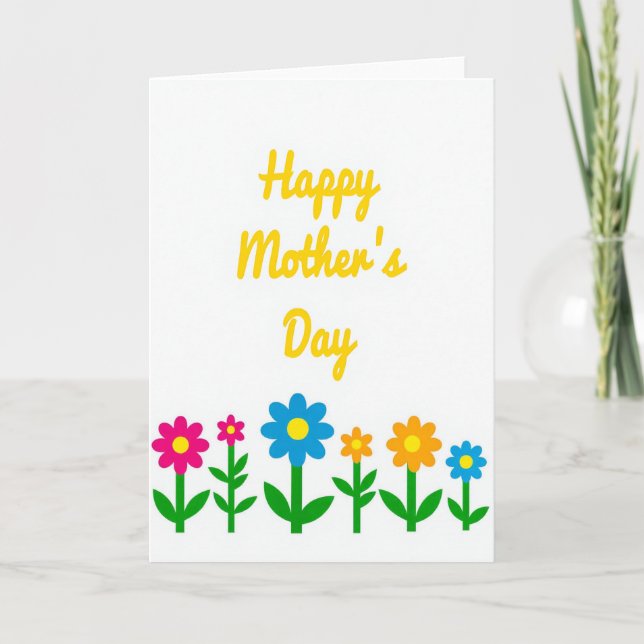 Vibrant Graphic Blooms Card (Front)