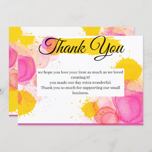 Vibrant Gratitude Thank You Card