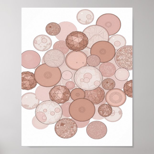 Vibrant Gray ABSTRACT ART Statement Design Poster (Front)