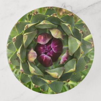Vibrant Green and Purple Tuscan Artichoke Trinket Tray