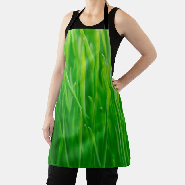 Vibrant Green Fresh Wheatgrass  Apron (Insitu)