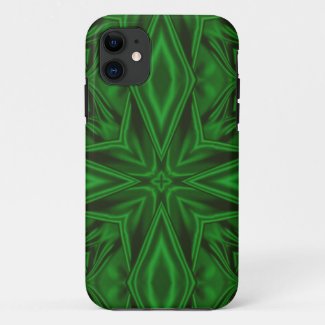 Vibrant Green Satin Fractal Art