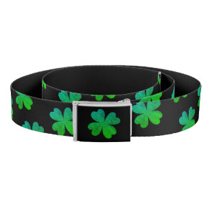 Vibrant green shamrocks belt