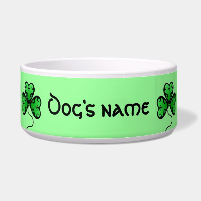 Vibrant green shamrocks bowl (Front)