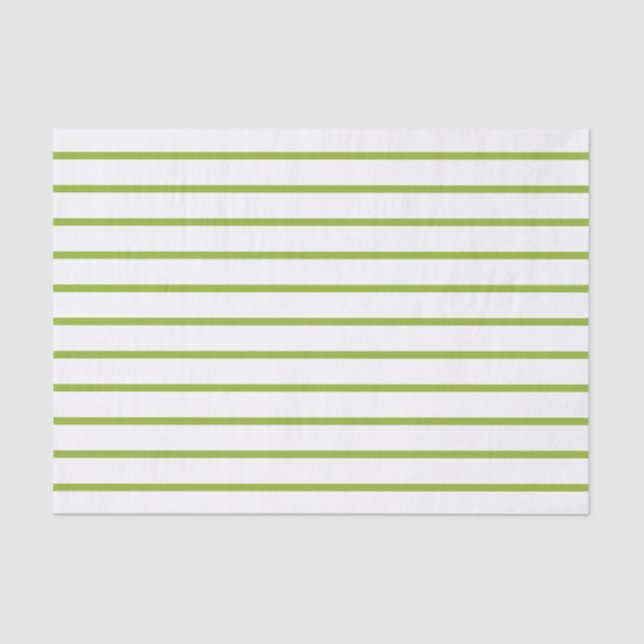 Vibrant Green Striped Tissue Paper (Front)