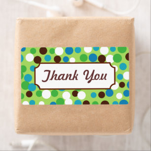 Vibrant Green Thank You Labels