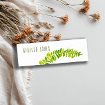 VIBRANT GREEN WATERCOLOUR FERN FOLIAGE ADDRESS MINI BUSINESS CARD<br><div class="desc">VIBRANT GREEN WATERCOLOUR FERN FOLIAGE is a fresh green, bright fern foliage coordinated wedding collection where you can find complete range of wedding invitations, postage, envelopes, coordinated accessories and gifts to make your wedding a memorable experience. If you need any further customisation or any other matching items, please feel free...</div>