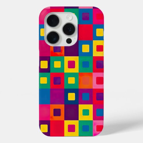 Vibrant Grid of Colors iPhone 15 Pro Case