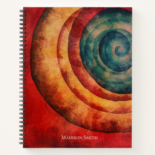 Vibrant Grunge Spirals Notebook