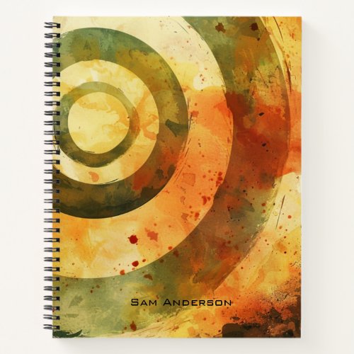 Vibrant Grunge Spirals Notebook