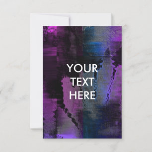 Vibrant Grungy Cyberpunk Blank Invitation Card