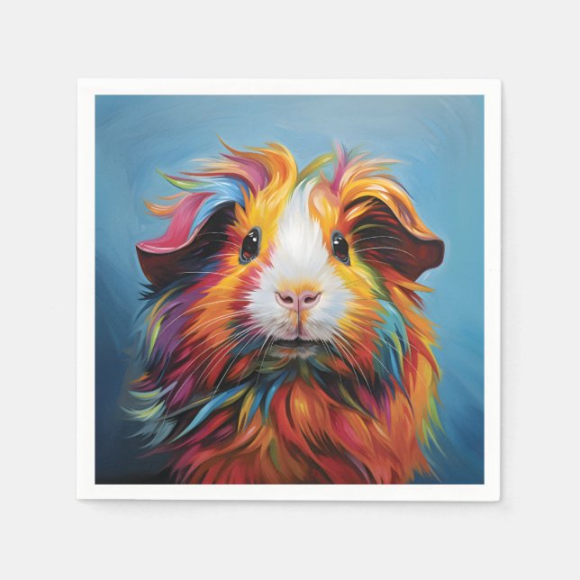 Vibrant Guinea Pig Napkins (Front)