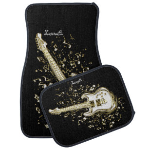 Vibrant Guitar Lights the Stage Car Floor Mat