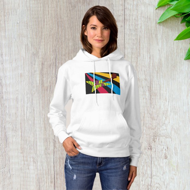 Vibrant Guitar with Geometric Stripes Hoodie (Creator Uploaded)