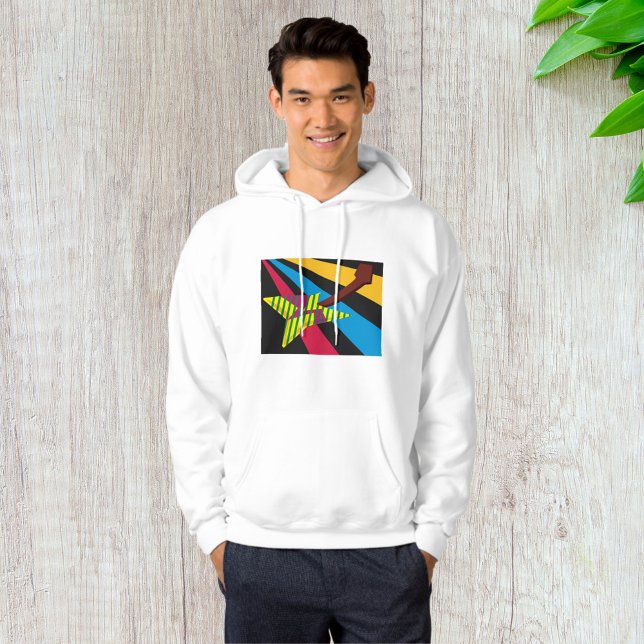 Vibrant Guitar with Geometric Stripes Hoodie (Creator Uploaded)
