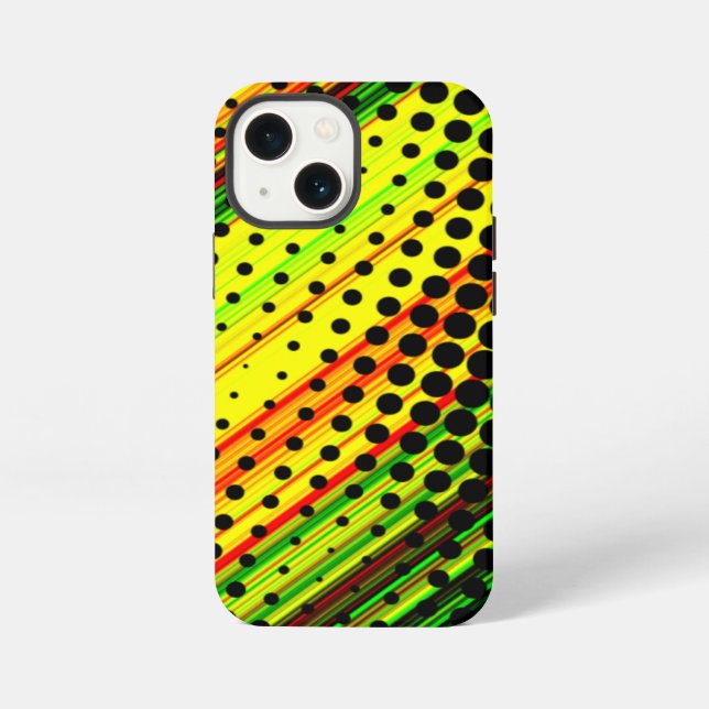Vibrant Halftone Iphone Case (Back)