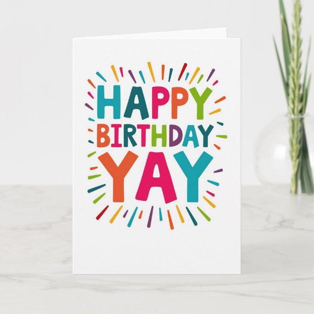 Vibrant Hand Drawn Birthday Card (Front)