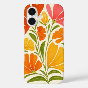 Vibrant Hand-Painted Wildflowers Art iPhone 16 Case