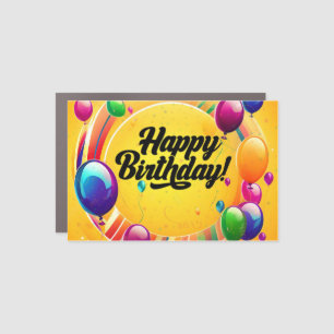 Vibrant Happy Birthday Car Magnet