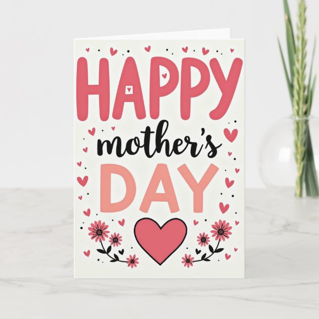 Vibrant Happy Mothers Day Card (Front)