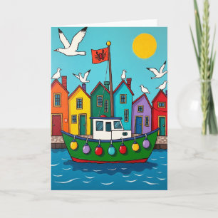 Vibrant Harbor Birthday Card
