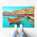 Vibrant Harbor: Mediterranean Bliss Doormat