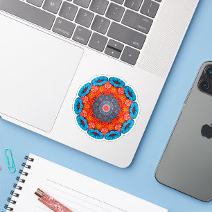 Vibrant HD Floral Mandala Vinyl Sticker Decal