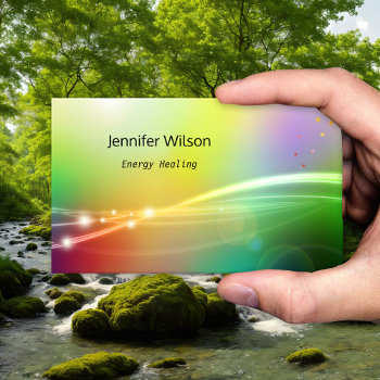 Vibrant Healing Wellness Business Card by sunnysites at Zazzle